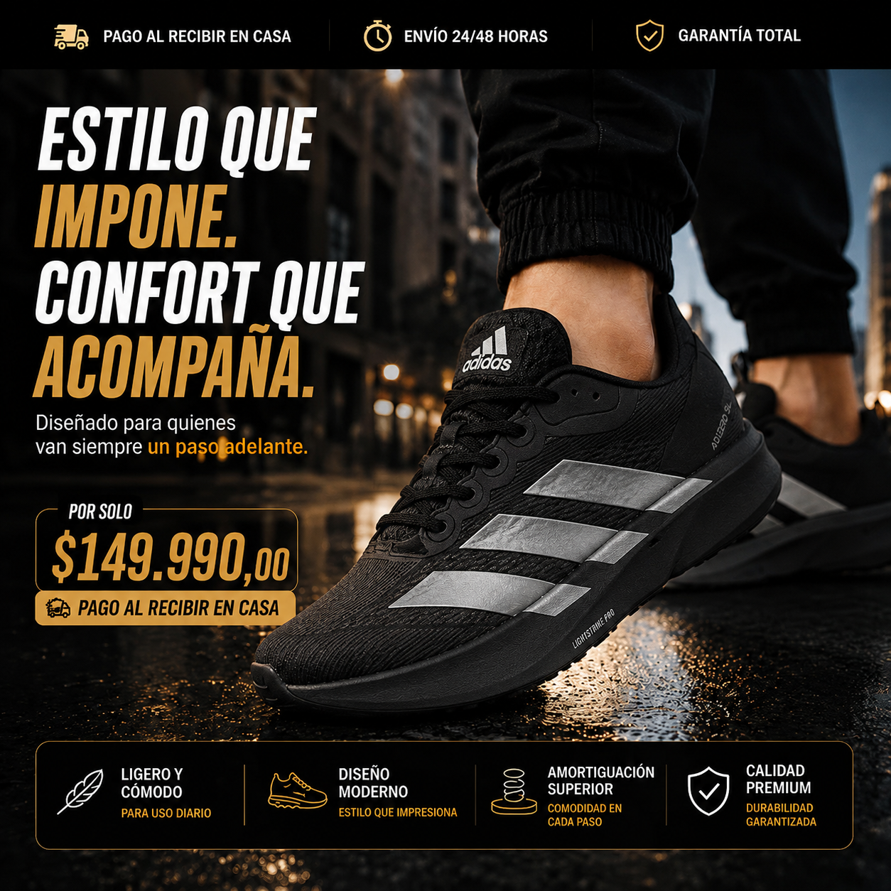 ADIDAS ADIZERO SL • Máximo Confort • 70% OFF Solo Hoy